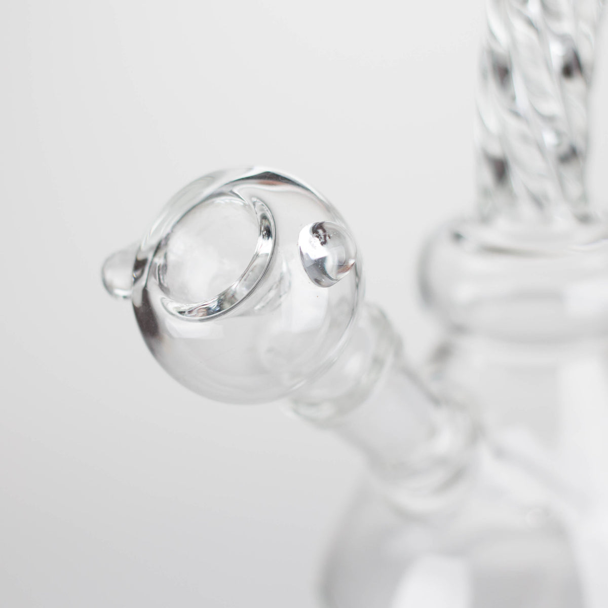6" Bent neck twist glass bong with diffuser