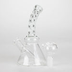 6" Bent neck twist glass bong with diffuser