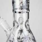 Karma | 14" Leaf Beaker Glow in the dark Glass Bong