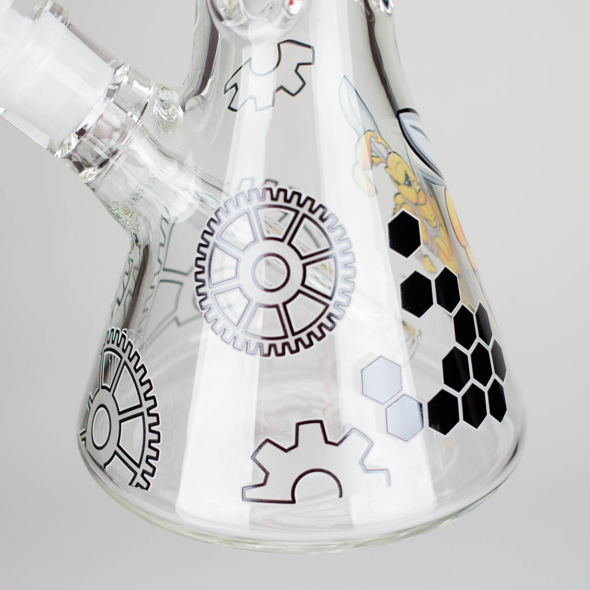 14" 7 mm Glass Bong with Cartoon Bee Design