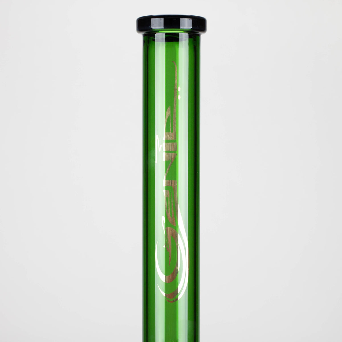 Genie | 18" 9 mm color-tube and clear-bottom beaker water bong [GE3110]
