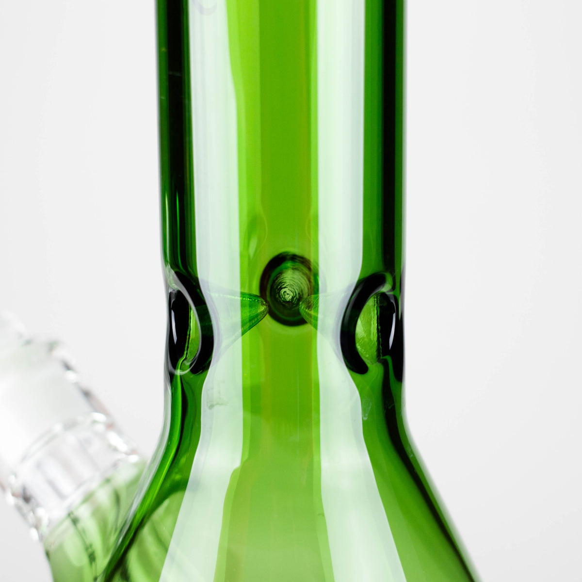 Genie | 18" 9 mm color-tube and clear-bottom beaker water bong [GE3110]