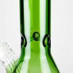 Genie | 18" 9 mm color-tube and clear-bottom beaker water bong [GE3110]