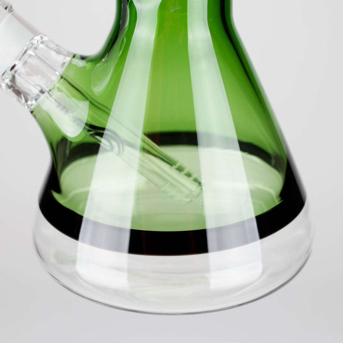 Genie | 18" 9 mm color-tube and clear-bottom beaker water bong [GE3110]