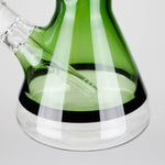 Genie | 18" 9 mm color-tube and clear-bottom beaker water bong [GE3110]