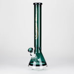 Genie | 18" 9 mm color-tube and clear-bottom beaker water bong [GE3110]