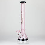 Genie | 18" 9 mm color-tube and clear-bottom beaker water bong [GE3110]