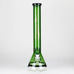 Genie | 18" 9 mm color-tube and clear-bottom beaker water bong [GE3110]