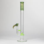 Shine Glassworks | 22 inch 38mm Straight Tube with Latticino mouthpiece and opal [ST 2203] - Made in Canada