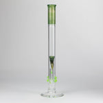 Shine Glassworks | 22 inch 38mm Straight Tube with Latticino mouthpiece and opal [ST 2203] - Made in Canada