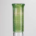 Shine Glassworks | 22 inch 38mm Straight Tube with Latticino mouthpiece and opal [ST 2203] - Made in Canada