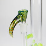 Shine Glassworks | 22 inch 38mm Straight Tube with Latticino mouthpiece and opal [ST 2203] - Made in Canada