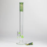 Shine Glassworks | 22 inch 38mm Straight Tube with Latticino mouthpiece and opal [ST 2203] - Made in Canada